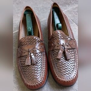 Brass Boot Walking Classics Brown Tasseled Loafers Mens 10M Sheepskin Linings